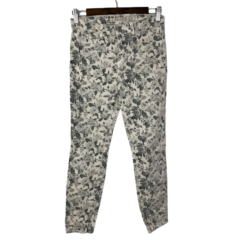 J Brand Sugar Cane Floral Cropped Capri Skinny Jeans 27